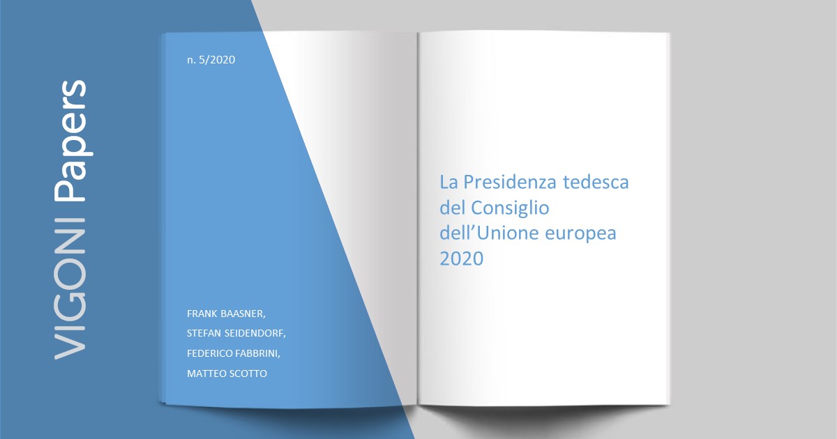 N. 5/2020 La Presidenza tedesca del Consiglio dell'Unione europea 2020